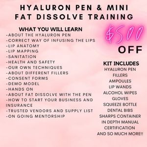 Hyaluron & fat dissolve training